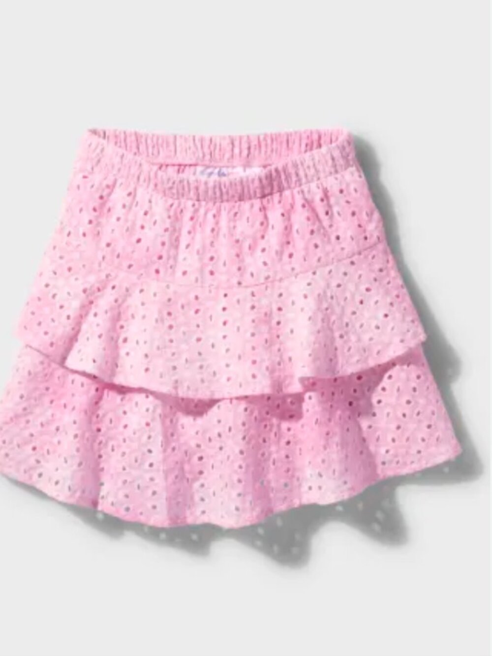 💖🌸 Sugar & Jade Pink Eyelet Tiered Skirt – Tween Girls 🌸💖